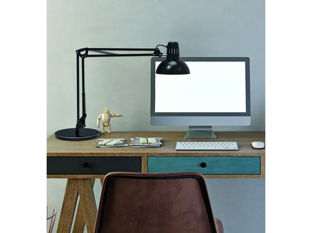 Lampe de bureau MAULstudy socle sans LED E27 noir