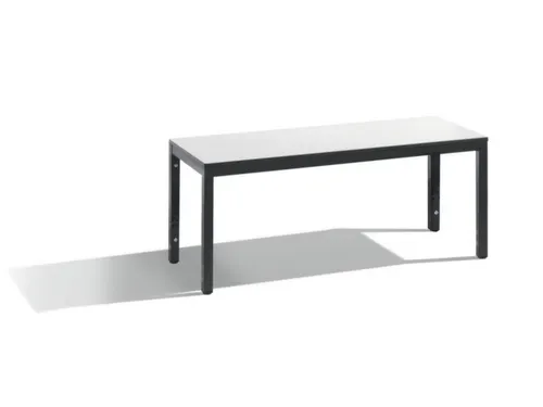 omkleedbank,HxLxD 401x1000x353mm,HPL wit,frame staal RAL7021
