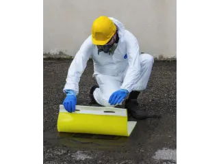 putafdekking,olie-/chemicaliënbestendig,HxLxB 8x800x800mm,PU,geel - 2