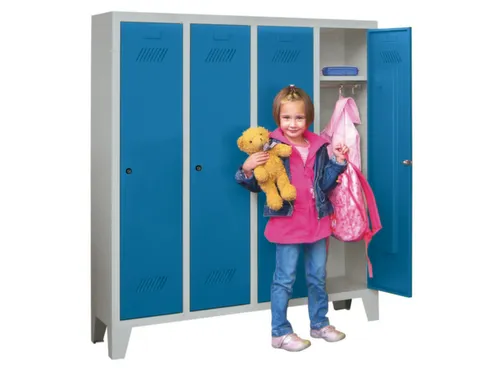 lockerkast v. kinderen,HxBxD 1300x1030x300mm,RAL7035,front RAL5012