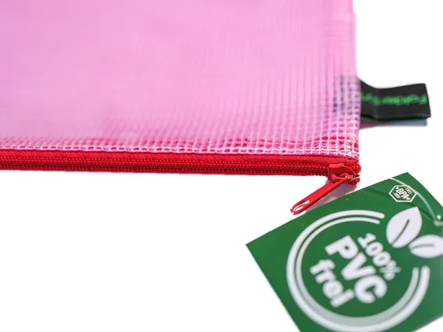 etui A4 PVC-vrij rood transparant met ritssluiting