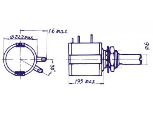 Lage Kosten 10-Draads Potmeter 2K