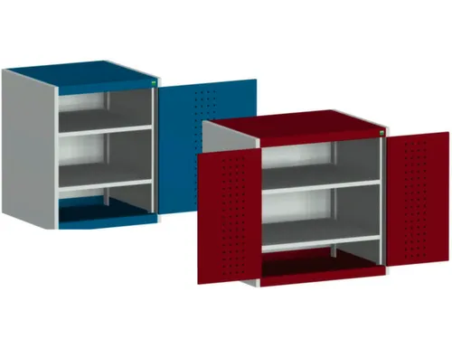 kast met geperforeerde platen,HxBxD 800x1050x525mm,2xStalen bodem