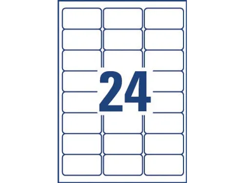 Avery Zweckform Ultra-Sterke Etiketten wit 63.5x33.9mm Wit 240 stuks