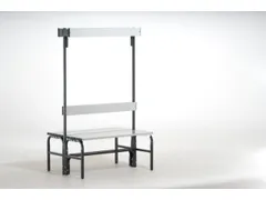 banc double HxLxP 1670x1015x725mm barres alu RAL7016