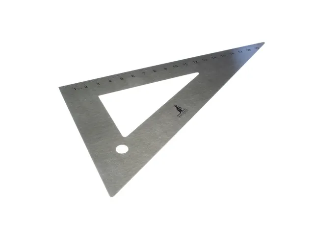 Liniaal set Kangaro, RVS 4 delig.