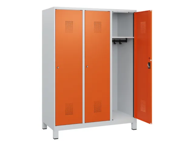 schoollocker,HxBxD 1630x1200x500mm,3vak,vak B 400mm,cil.-slot,voeten