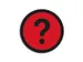 Aimant Impression Point d'interrogation Rouge 50mm