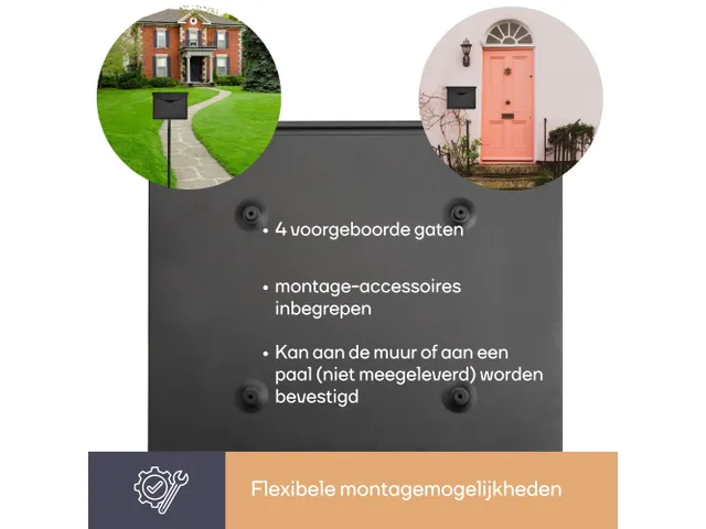 Brievenbus Mailbox Verona Mat Zwart Staal