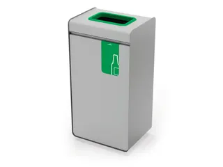DURASORT Afvalbak sorteerunit 55L voor Glas Grijs Groen - 1