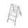 Vouwladder Aluminium H 950mm Aan Beide Zijden Te Gebruiken 2x4treden
