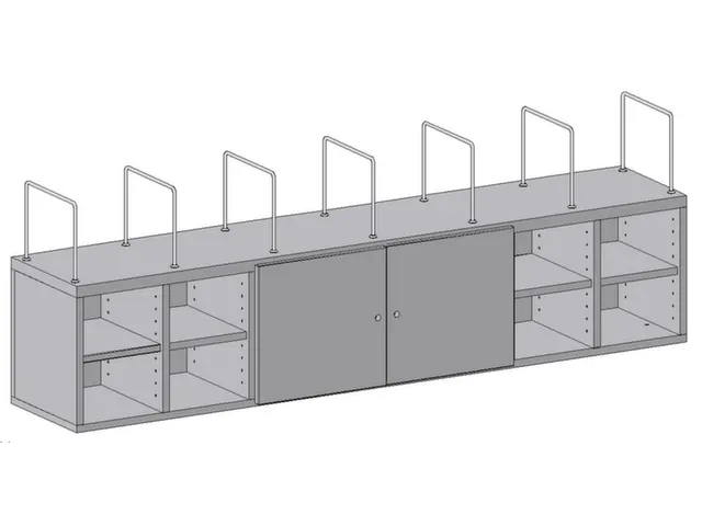 Système d'armoire p. table d'emballage HxlxP 585x1760x330mm 7 étrier