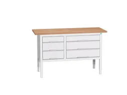 werkbank,HxBxD 830-930x1500x600mm,multiplexblad,uitrusting: 6lades