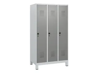 schoollocker,HxBxD 1630x900x500mm,3vak,vak B 300mm,draaigrendel,voeten - 2