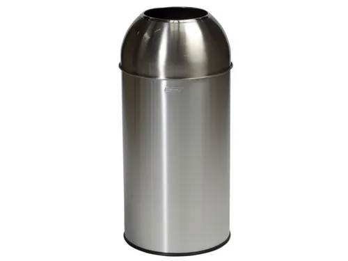 RVS afvalbakken,40l,HxØ 740x350mm,1opening(en),romp geborsteld