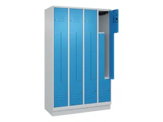Z-garderobekast,HxBxD 1950x1200x500mm,vak B 150/300mm,cil.-slot,sokkel - 2