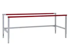 paktafel,HxBxD 660-930x2000x800mm,4voeten RAL9006,in h. verstelb.