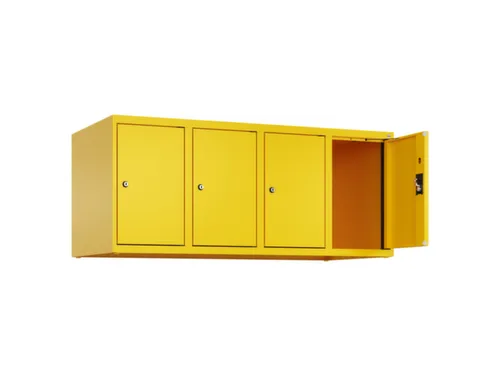 opzetkast,v. locker,4vak.,vak B 300mm,HxBxD 500x1200x500mm
