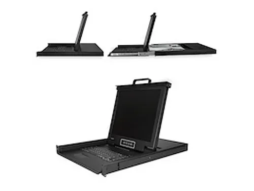 8 port KVM Rack Console met 1,8m Lange Kabels 17 inch LCD