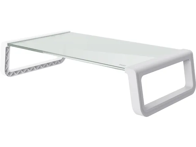 Trust Monta Monitorstandaard Van Gehard Glas Wit
