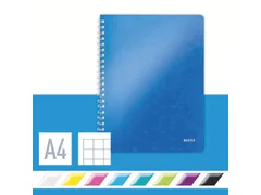 WOW schrift ft A4, geruit 5 mm, blauw