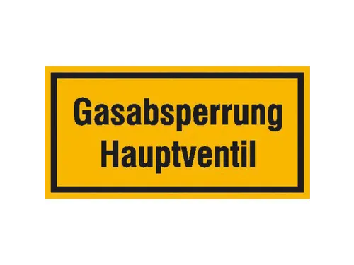 aanwijzingsbord,Gasafsluiting hoofdventiel,aluminium gemerkt,gemoffeld