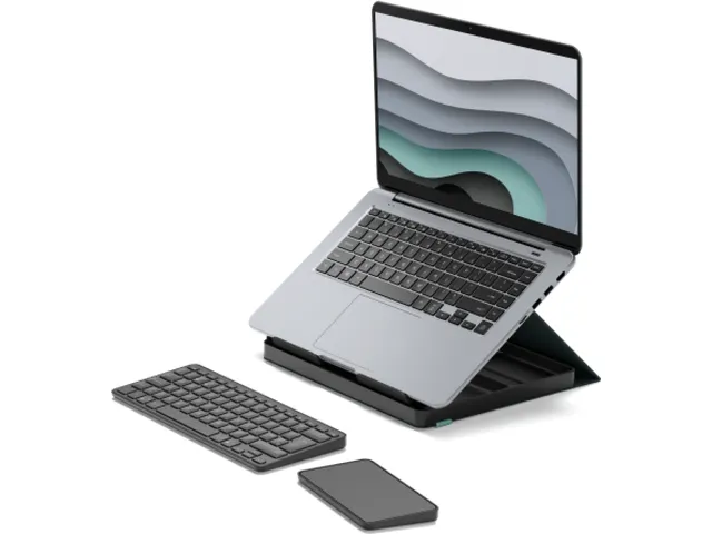 Logitech Casa Pop-Up Desk QWERTY Brits Engels Touchpad Schaar-toets