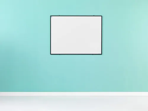 Whiteboard 120x200cm Gelakt Staal Softline 8mm zwart profiel