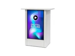Digital Counter Futuro met 32 inch Samsung scherm Portret Wit
