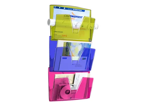 Wandfolderhouder CEP 1-vaks set a 3 st. multicolor