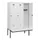 locker met bank,HxBxD 1950x1200x815mm,3vak,vak B 400mm,draaigrendel