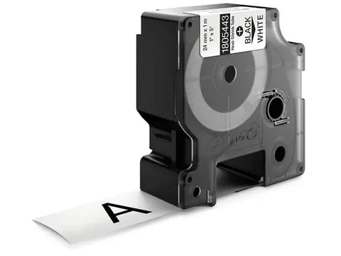 Dymo Rhino 1805443 Krimpkous Zwart Op Wit 24mm