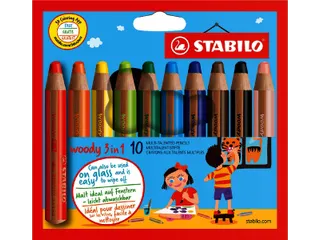 Kleurpotloden Stabilo Woody 880 10Stuks Assorti - 2