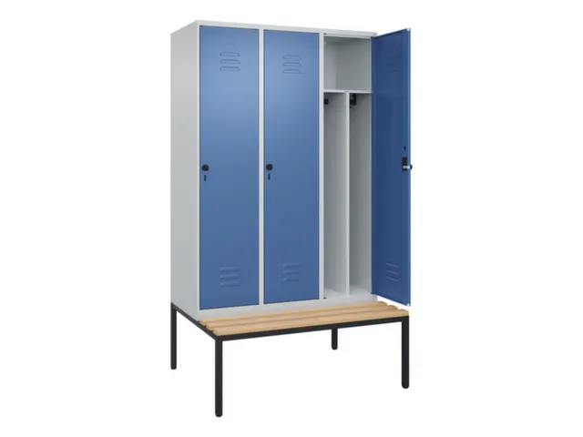 locker voor scheiding van kleding,HxBxD 2120x1200x815mm,3vak