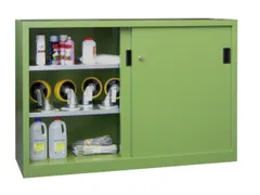 schuifdeurkast,HxBxD 1000x1500x500mm,RAL7035,front RAL3000