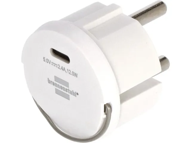 Brennenstuhl Stopcontactadapter USB C 2.4A Wit