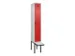 locker met bank,voor scheiding van kleding,HxBxD 2120x300x815mm,1vak