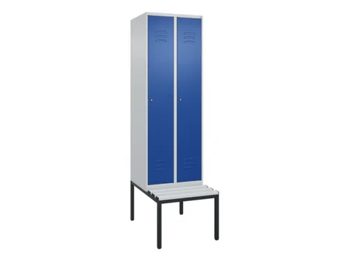 locker met bank,HxBxD 2120x600x815mm,2vak,vak B 300mm,cil.-slot