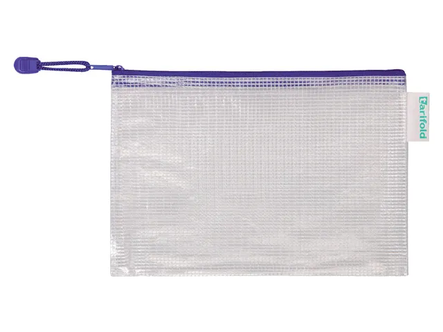 Opbergtas Tarifold met rits 235x165mm PVC blauw