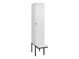 locker met bank,HxBxD 2120x400x815mm,1vak,vak B 400mm,draaigrendel