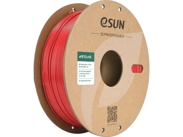 eSUN 3D Printer Filament ePETG+HS 1,75mm Brandweerwagen Rood 1kg