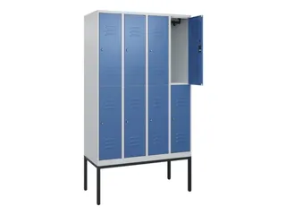dubbeldekse locker,HxBxD 2120x1200x500mm,4x2vak.,vak B 300mm,cil.-slot - 2