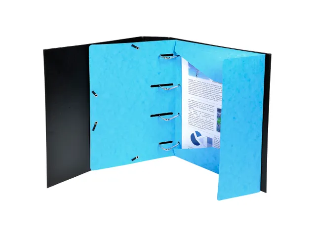 PUNCHY Elastomap 3 kleppen geperforeerd glanskarton 375g/m2 A4 assorti