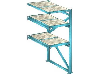 uittrekstelling voor zware lasten,HxBxD 2000x890x1260mm,vaklast 800kg - 1