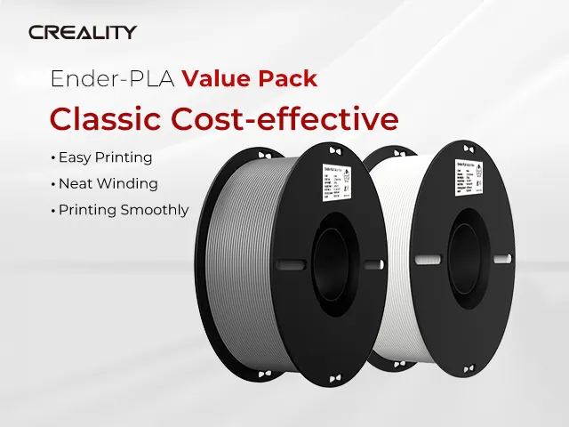 Creality 3D Printer Filament Ender PLA 1,75mm Wit + grijs 1kg