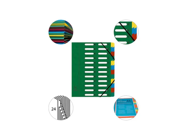 Sorteermap Harmonika vensters 24vak gr.