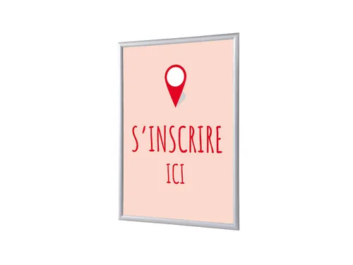 Kliklijst A1 complete set met print "S'incrire ici" Rood
