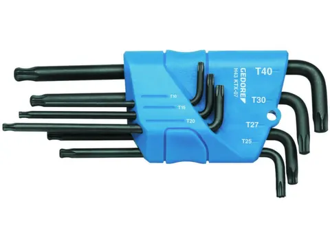 H 43 KTX-07 Inbussleutelset in houder 7-delig TX T10-T40