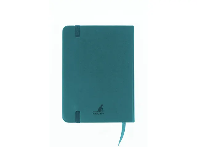 Schetsboek Kangaro A6 dark turquoise PU HC 80 vel 140gr roomwit met el