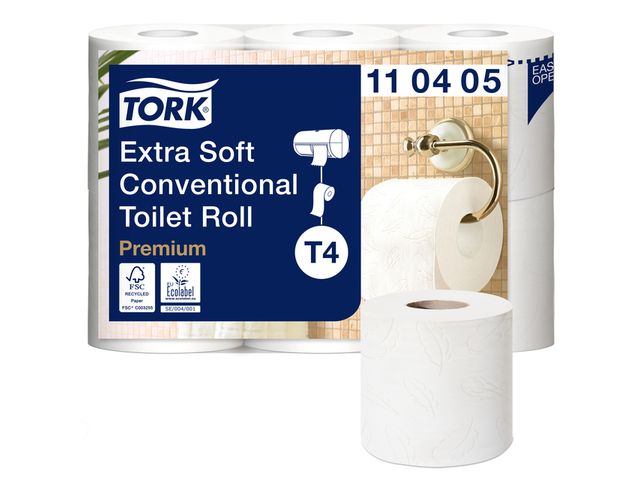 Toiletpapier Tork T4 110405 4-laags Premium 42 Rollen | ToiletHygieneShop.be